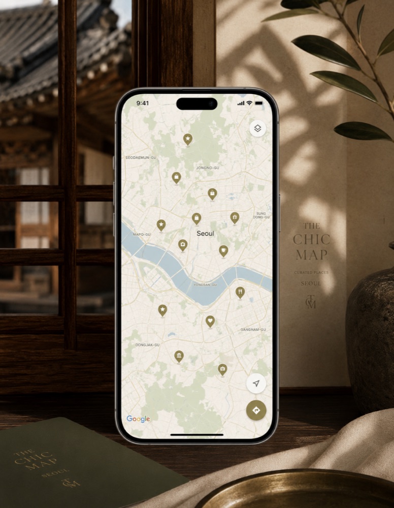 La colección de Google Maps de THE CHIC MAP con lugares por categoría en Seúl.